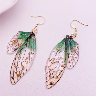 Vintage Personality Butterflies Wing Colorful Butterfly Wings Earrings for Women Cool Women Earring Gift