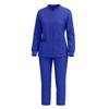 Women's Quick Drying Fabric Solid Color Round Neck Pocket Long Sleeve Pants Set Workwear