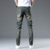 New Summer Jeans Slim Feet Casual Long Pants for Men