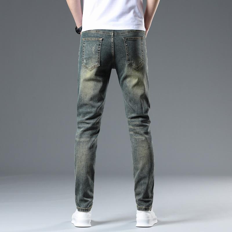 New Summer Jeans Slim Feet Casual Long Pants for Men