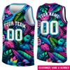Retro Hawaiian Tropical Print Custom Basketball Jersey Sleeveless Vintage Style Fans New Personalized Name Number Tank Tops