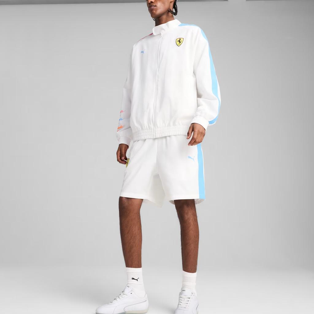 Puma Scuderia Ferrari T7 Miami Simple Loose Comfortable Long Sleeve Jacket Men Jacket White 633406-03