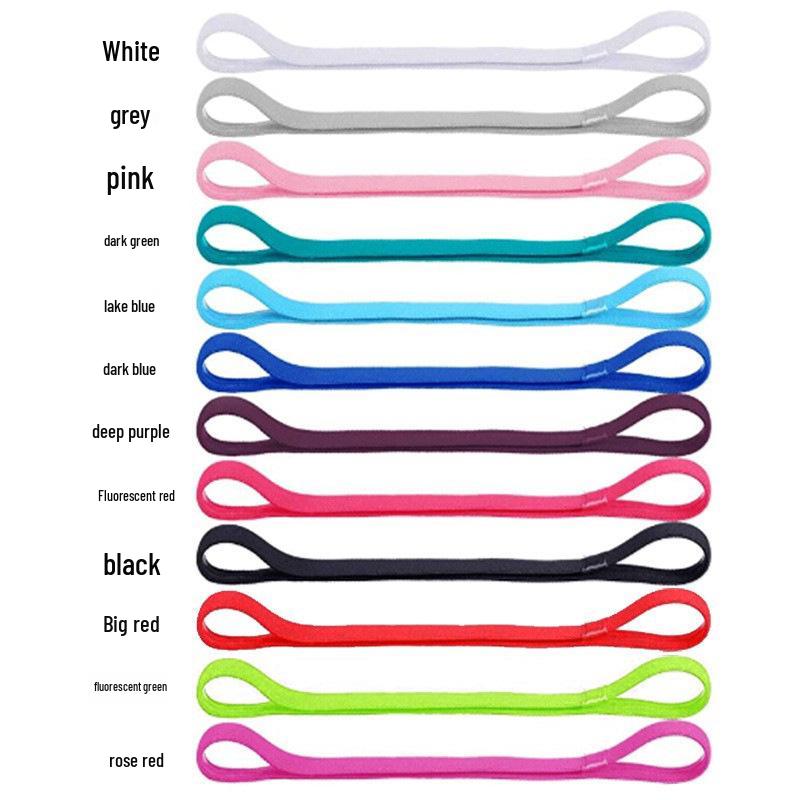 Unisex Minimalistyczna Opaska Sportowa z Antypoślizgowym Paskiem Silikonowym – Pochłaniająca Pot do Jogi, Biegania i Piłki Nożnej