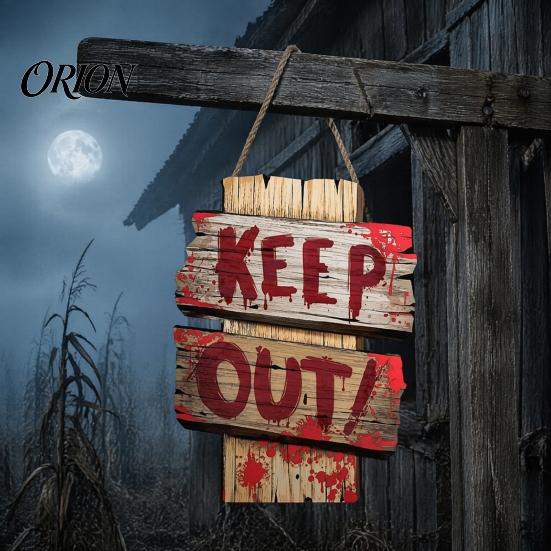 Striking Halloween Visual Effects Decoration Hanging Sign, Festive Party Wooden Decorative Plaque, Easy Modern Room Decorations Hang Decor for Indoor