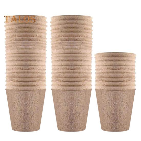 

50 шт. горшки для рассады семян биоразлагаемые горшки для рассады растений органический горшок для пересадки рассады прорастание семян A