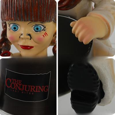 Halloween Decorations Home Drama Show Resin Ornament Thriller Popcorn Girl Popcorn Bucket Snack Storage Bin Home Decor