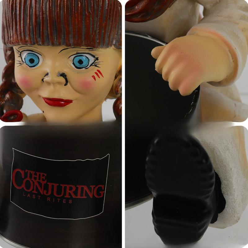 Halloween Decorations Home Drama Show Resin Ornament Thriller Popcorn Girl Popcorn Bucket Snack Storage Bin Home Decor