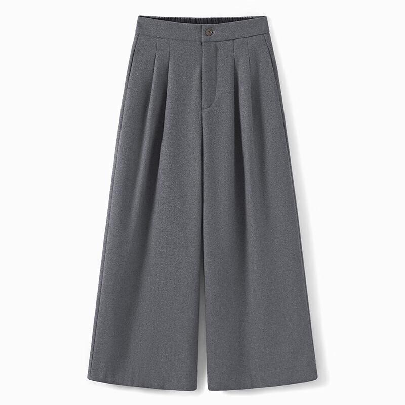 Tachi Women's Pleated Lambswool Wide-Leg Cropped Pants