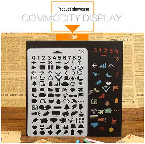 Narzędzia do dekoracji albumu DIY: Motyw Koronka Linijka, Puste Szablony PET i Akcesoria do Malowania