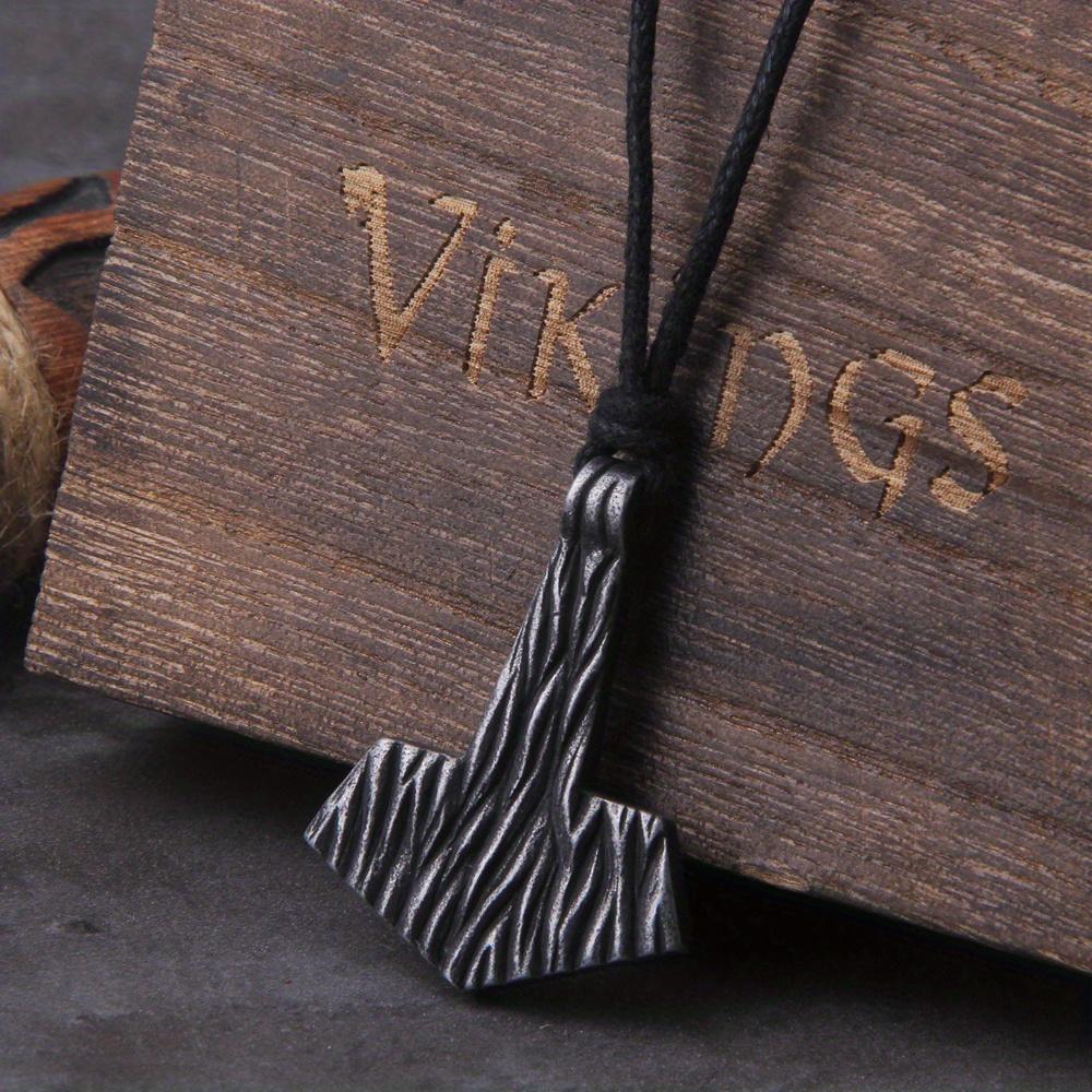 Never Fade Iron Grey Hammer Mjolnir Necklace Viking Scandinavian Norwegian Viking Necklace