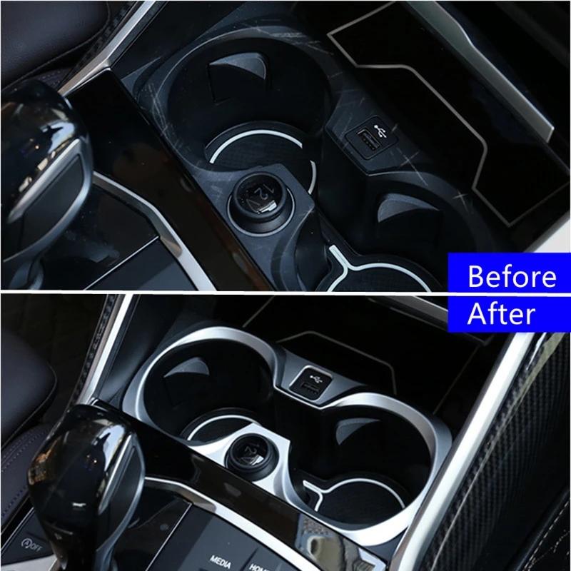 Car Console Armrest Water Cup Holder Decoration Frame Cover Trim For BMW 3 Series G20 G28  Interior ABS