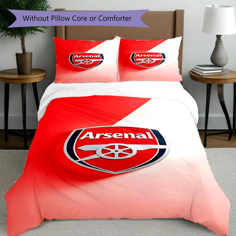 3pcs Duvet Cover Set (1*Duvet Cover + 2*Pillowcase, Without Core),football team.C Print Bedding Set, Bedroom Decor, All‑Season, Birthday Gift