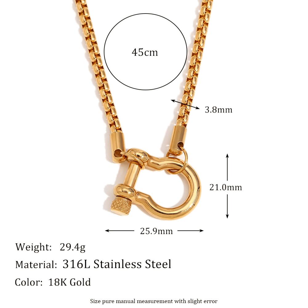 

MamacitaSlay Unique Cool 316L Stainless Steel Double Color Necklace Party Waterproof Neck Jewelry For Women s DIY Accessories золотой