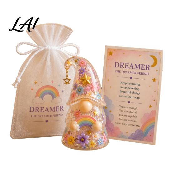 Gnom-Ornament Emotionale Stützfigur mit Karte und Aufmunterungsgeschenk für Sie Mullbeutel Positive Energie Frauen Dekoration