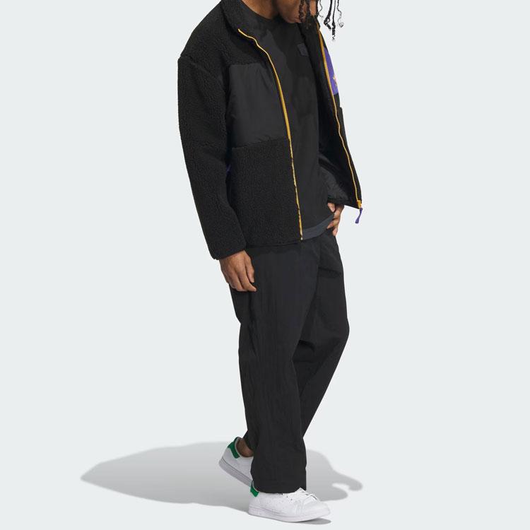 Adidas Originální Trefoil Color Block Volná sportovní bunda Pánské bundy Černá IN0993