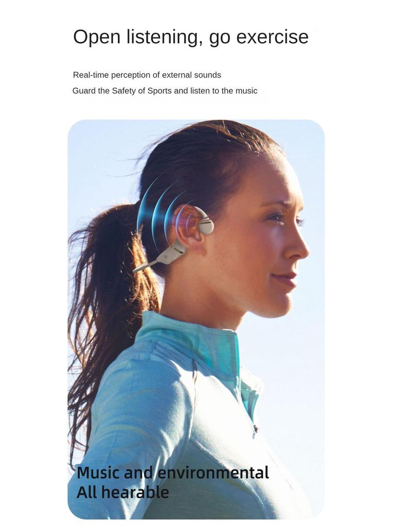 32GB Waterproof Bone Conduction Wireless Sports Headphones