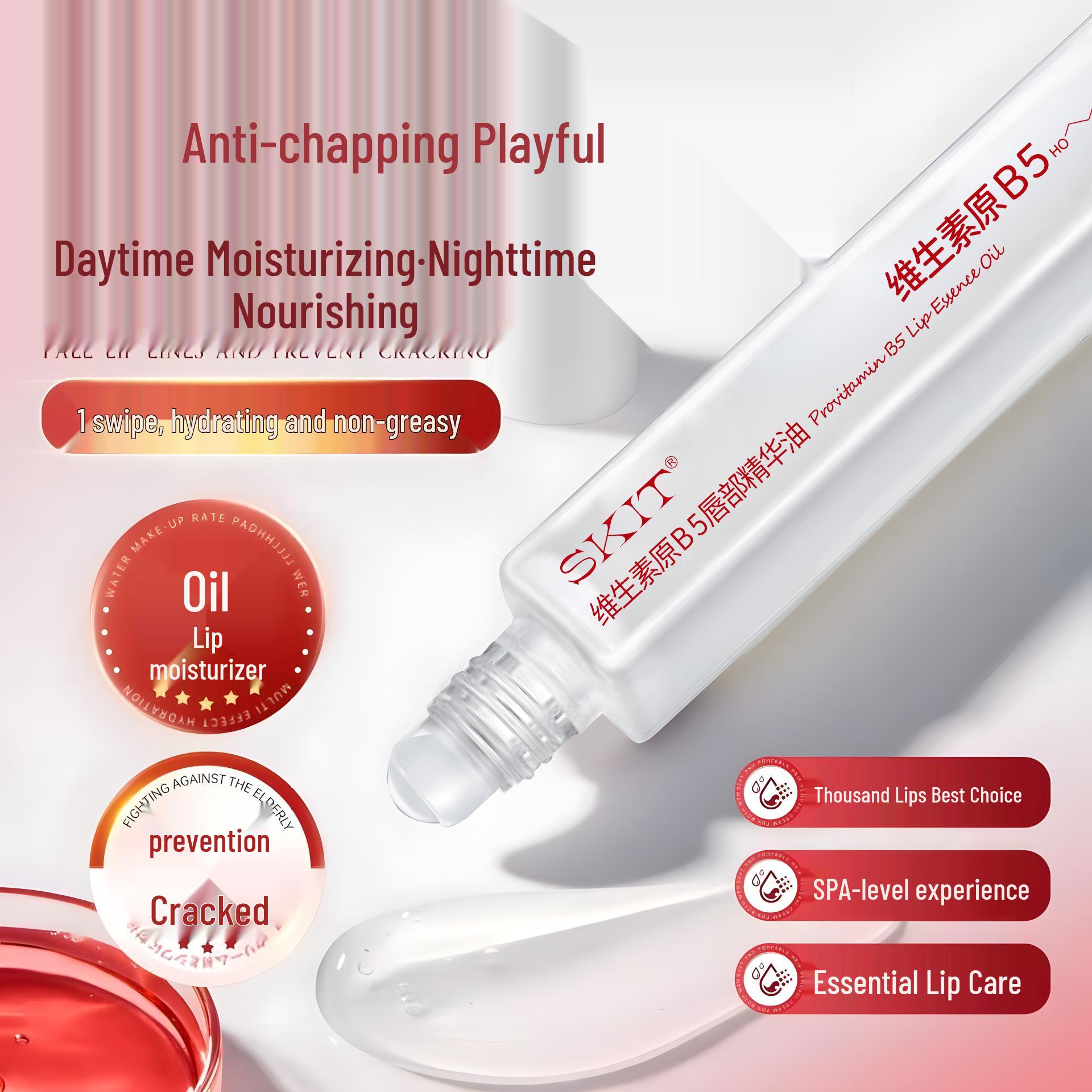 SKIT Provitamin B5 Lip Serum: Hydrating Oil to Fade Lip Lines and Moisturize