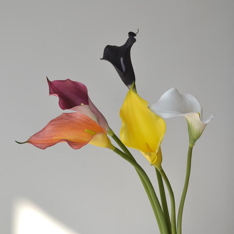 Künstliche Calla-Lilie EVA-simulierte Blume Kunstblume weicher Hochzeitsstrauß Heimdekoration