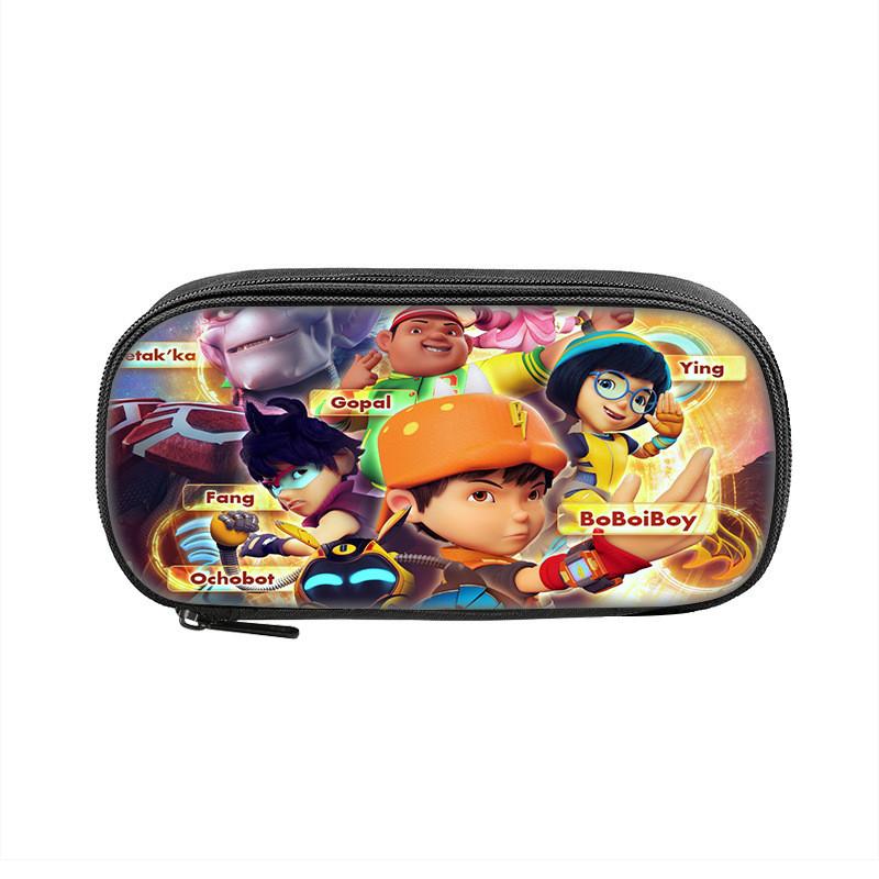 Boboiboy Pencil Case For Kids Nylon Storage Bag With Cartoon Design