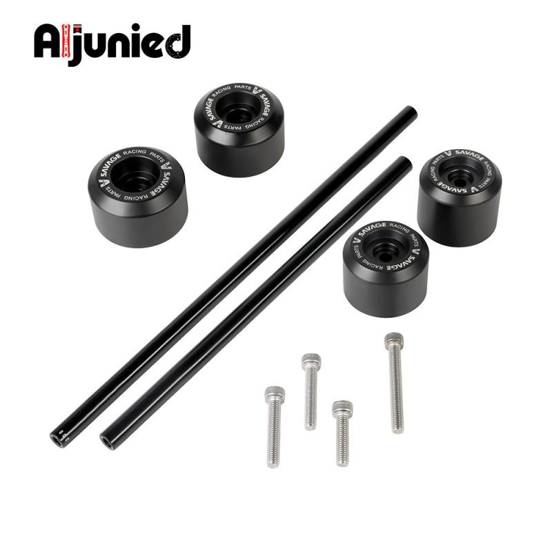 Motorcycle Front Rear Axle Guards Crash Protector Kawasaki Z900 Z900SE Z900RS Aluminum Stainless Steel POM