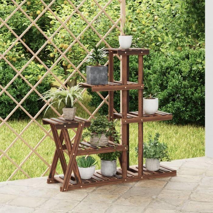 VidaXL Support à fleurs 95x25x96 cm bois massif de sapin 362879