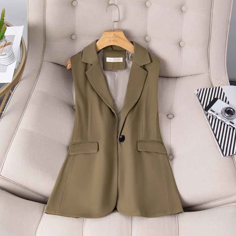 New Retro Stacked Suit Vest Jacket for Women French British Style V-neck Short Waistcoat Vest Outer Wear
