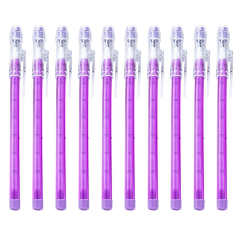 Stackable Pencils Popup Plastic Pencil with Eraser Top Multicolor Translucent Pencil Multipoint Not-Sharpening Pencil