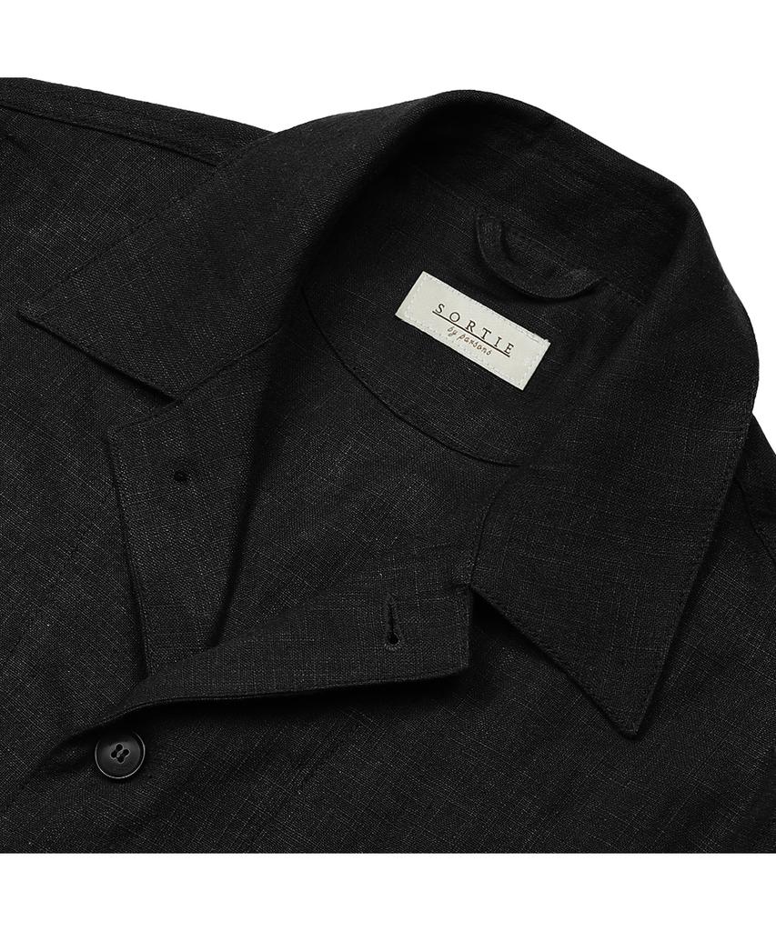 Sortie 8S Linen French Work Jacket (Black)