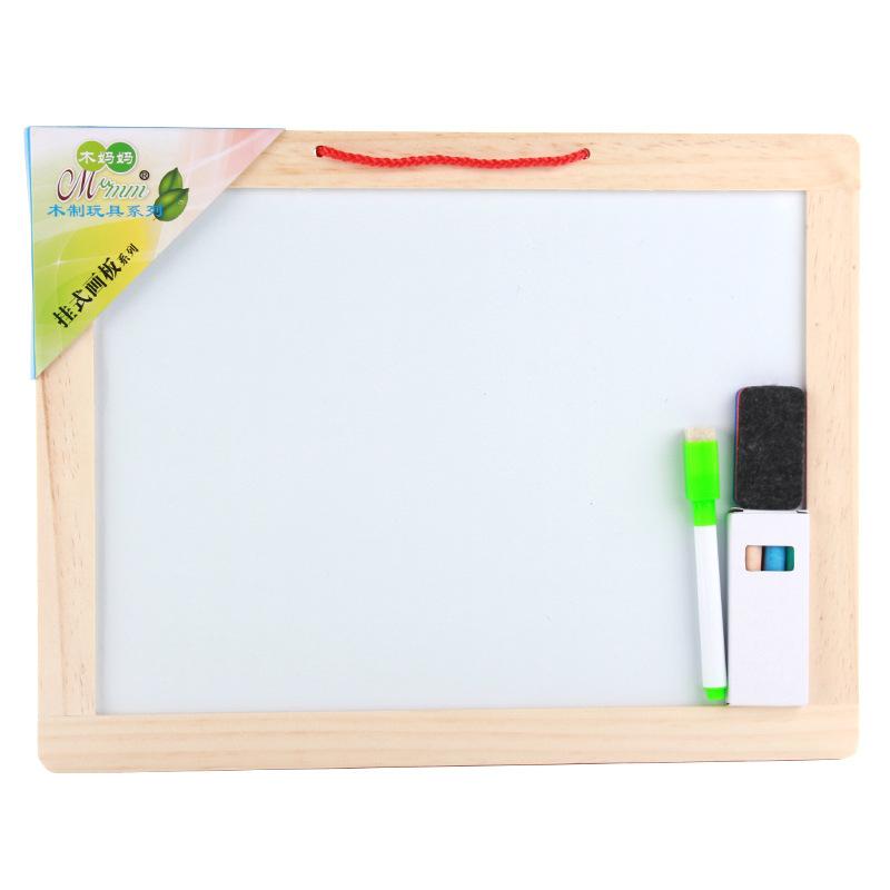 Многофункциональная двусторонняя детская доска для рисования подвесного типа, развивающая головоломка, деревянная магнитная доска для письма, доска для сообщений