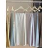 Popular temperament Liu Guang soup skirt~ acetic acid satin fishtail skirt skirt skirt women's spring new thin hip skirt