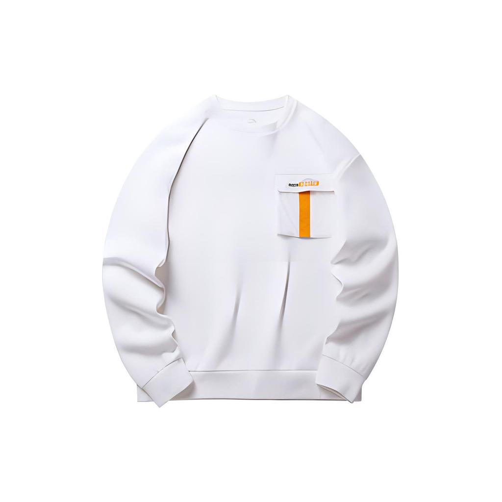 Anta Sweatshirts Unisex White Crew Neck Moderate Other 152218710-1
