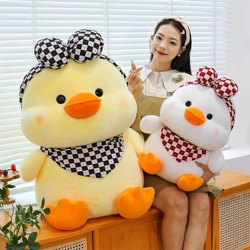 Kawaii Velká Žlutá Kachna Mini Plyšové Panenky Hračka Roztomilá Měkká Kreslená Plyšová Zvířátka Hračky Narozeninové Dárky pro Děti Děti Holčička