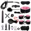 SM Fetish BDSM Bondage Erotic Toy Restraint Set Sex Toys For Women Handcuffs Whip Binding Anal Plug Vibrator Couple Sexy Tool 18