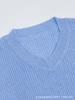 Women's Elegant V-Neck Wool Sweater - Soft, Warm, Loose Fit, Solid Colors - Perfect for Casual or Commuting Wear.