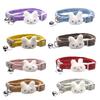 2026 Cute Corduroy Pet Collar with Cartoon Bell for Dogs & Cats