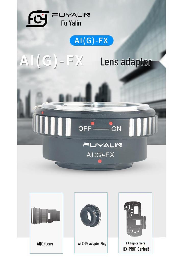 AIG-FX Lens Adapter: Compatible with Nikon G/D-mount Lenses for Fujifilm X-series Cameras.