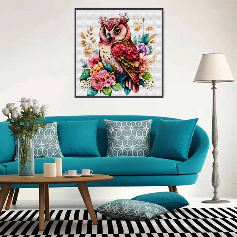 New Arrival 5D DIY Full Circle Diamond Painting "Painted Owl" Embroidery Cross Stitch Home Decor Gift