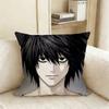 L-Lawliet D-Death Note Pillow Case Living Room Sofa Cushion Cover Suitable For Home Bedroom Room Decoration