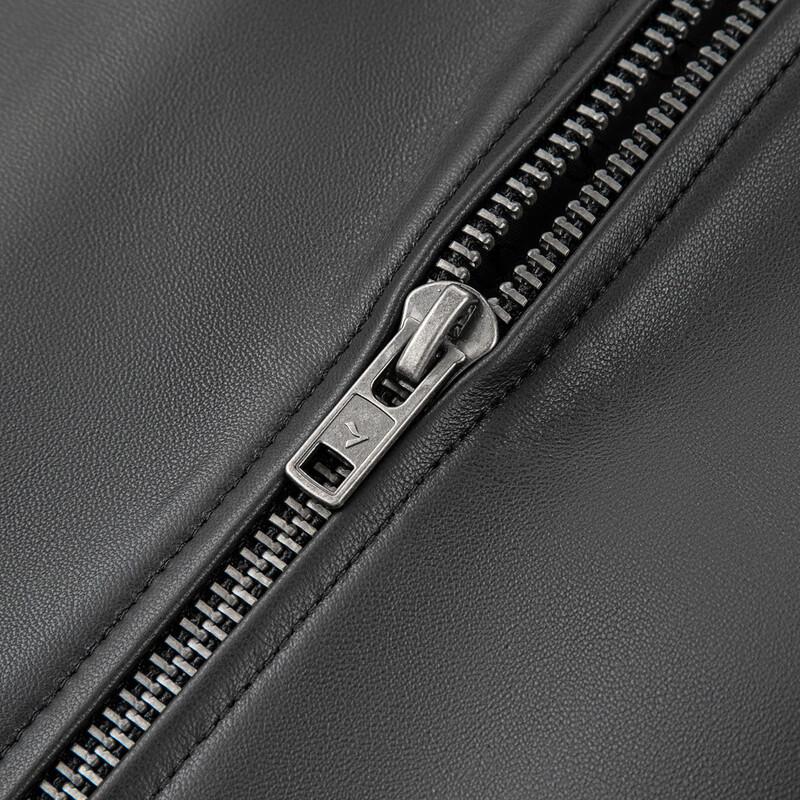 Septwolves Men's Hooded Lambskin Leather Jacket