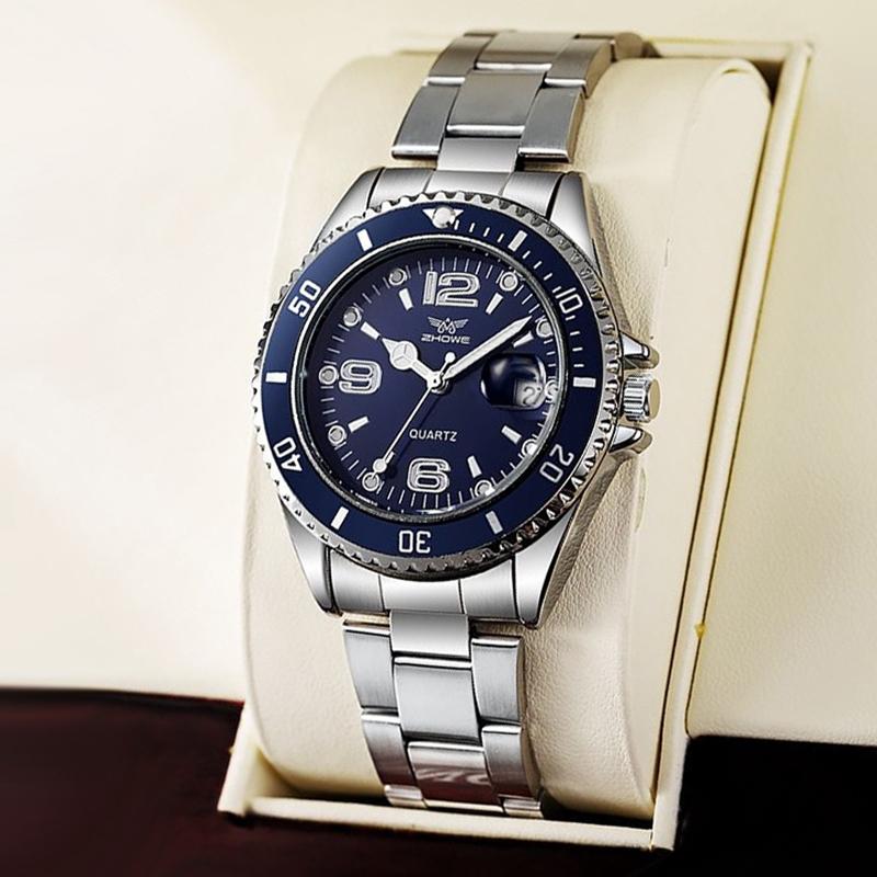 Neue Freizeit Uhr Herren Mode Kalender Armbanduhr Edelstahl Quarz Uhr für Herren Montre Homme Leuchtend Relogio Masculino