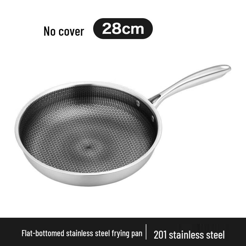 Lecu Heli 28cm Stainless Steel Honeycomb Non-stick Frying Pan