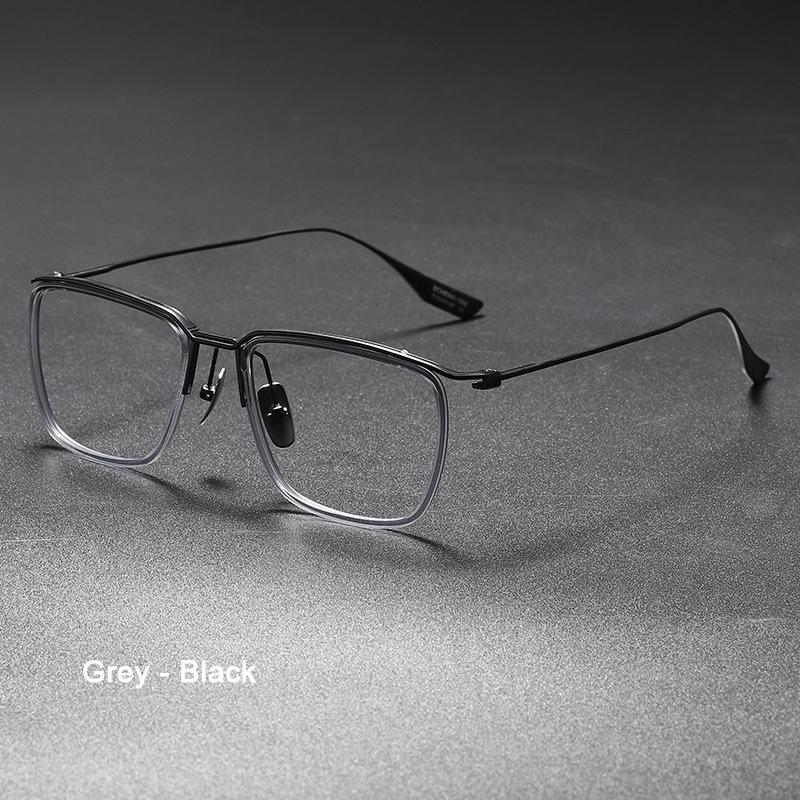 

DTX106 Luxury Brand Designer Pure Titanium Ultralight Glasses 2024 Business Men Square Frame Handmade Eyewear Spectacles