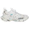Balenciaga Track 1.0 Lace Up Low Top Chunky Sneakers Women's White Distressed 542436W3SRA9014