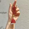 Cartoon Rhinestone Christmas Keychain For Women Girls Christmas Tree Keyring Bag Pendant Decoration Accessories