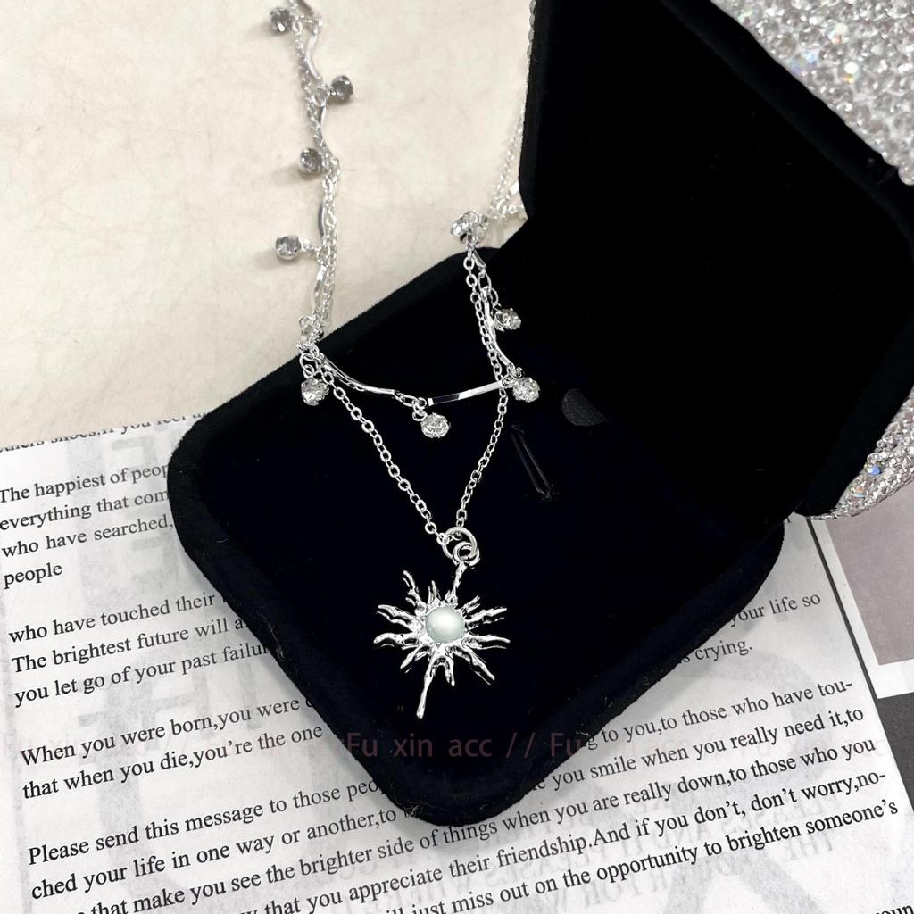 Elegante doppelreihige Quastenhalskette mit Sternanhänger – anspruchsvolles, leichtes Luxusdesign für Damen