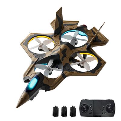Ferngesteuerte Drohne mit Dual-Kamera, ferngesteuerter 4K-Fighter für Kinder und Anfänger, 2,4 GHz WLAN