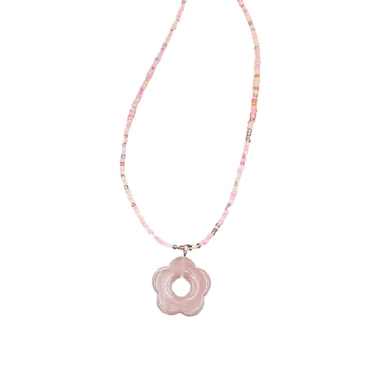

Candy Color Beaded Necklace Bohemian Style Clavicle Chain Statement Piece Neck Chain for Fashion-forward Lady Girls 1