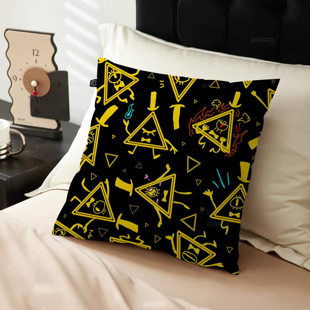 Gravity Falls Bill C-Cipher Cushion Cover Car Throw Pillow Case For Sofa Car Christmas Gift 40x40cm 45x45cm