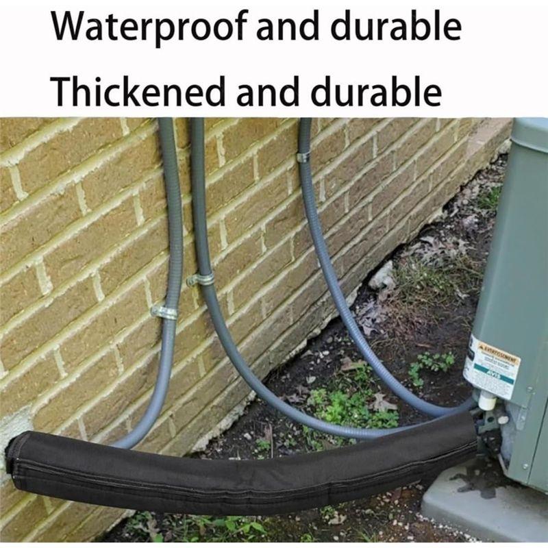 A60zfor Outdoor 2 Pack HVAC Copper Pipe Insulation Covers 3 Layers 72X10.2" Oxford AC Pipe Insulation For Outsidemay