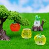 Figurines Miniatures Cute Noctilucent Simulated Food Fruit Vegetable Micro Landscape Ornaments For Home Decorations Room Decor